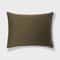 Dark Olive Green FullQueen Washed Cotton Sateen Comforter And Sham Set Soft Polyester Fill 3
