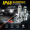 LED Headlight Kit H4 Ultra Bright HighLow Beam Bulb 360 Adjustable Waterproof Efficient Cooling 7