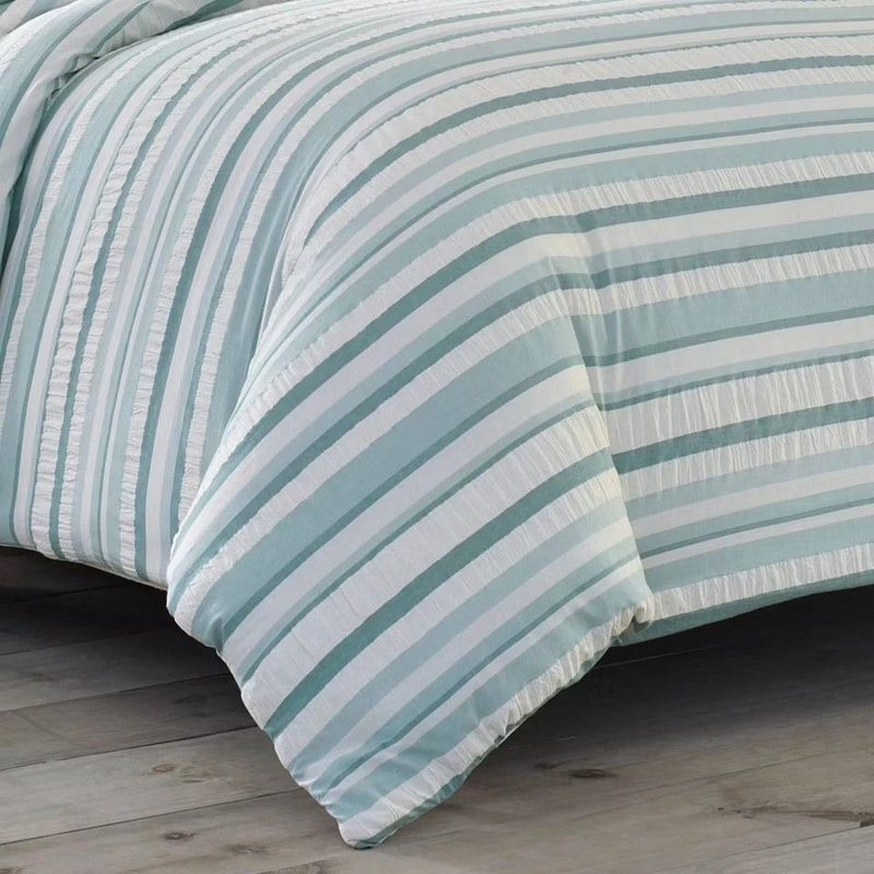 Clearwater Cay Tommy Bahama FullQueen Reversible Duvet Cover Sham Set Blue Cotton PetFriendly 2
