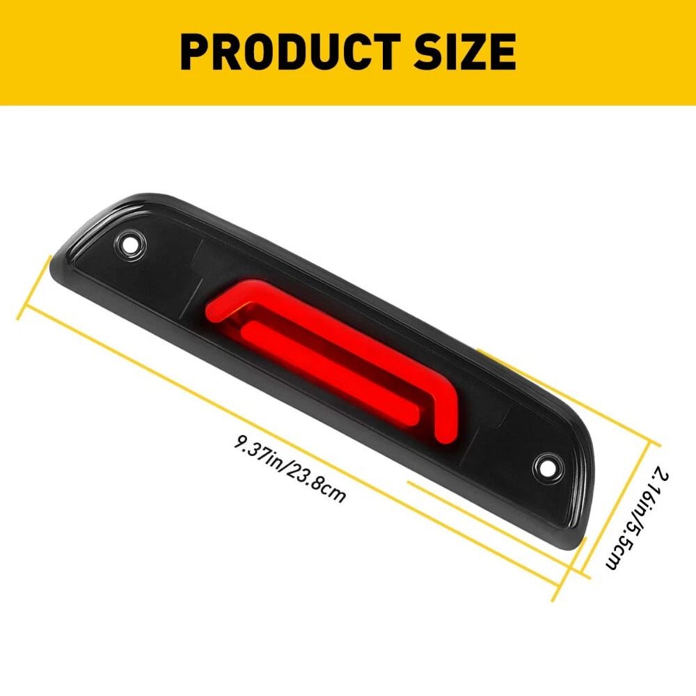 LED High Mount BrakeStop Light Smoked Lens Waterproof Third Brake Light For Vehicles 3