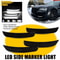 Smoked LED Side Marker Lights For Front Rear Fender Dynamic White Lighting Waterproof Lifespan 1
