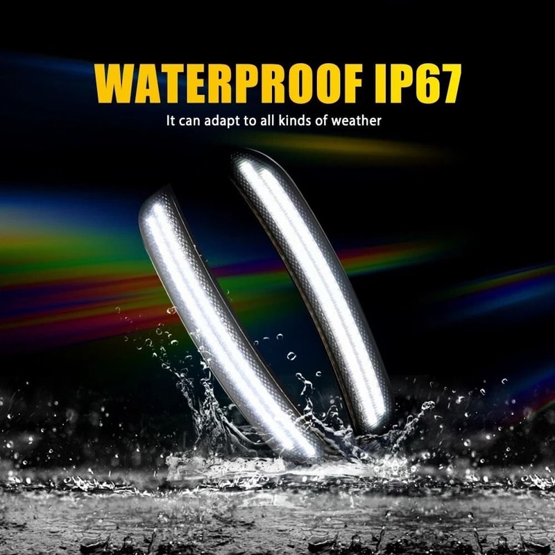 Smoked LED Side Marker Lights For Front Rear Fender Dynamic White Lighting Waterproof Lifespan 7