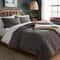 King Washed Waffle Weave Duvet Cover And Sham Set Dark Gray Midweight Cotton Cozy Bed Set For Ult 5