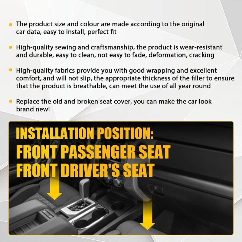 Cloth Seat Cover For Front Driver Bottom Fits Heated Power Seats 4