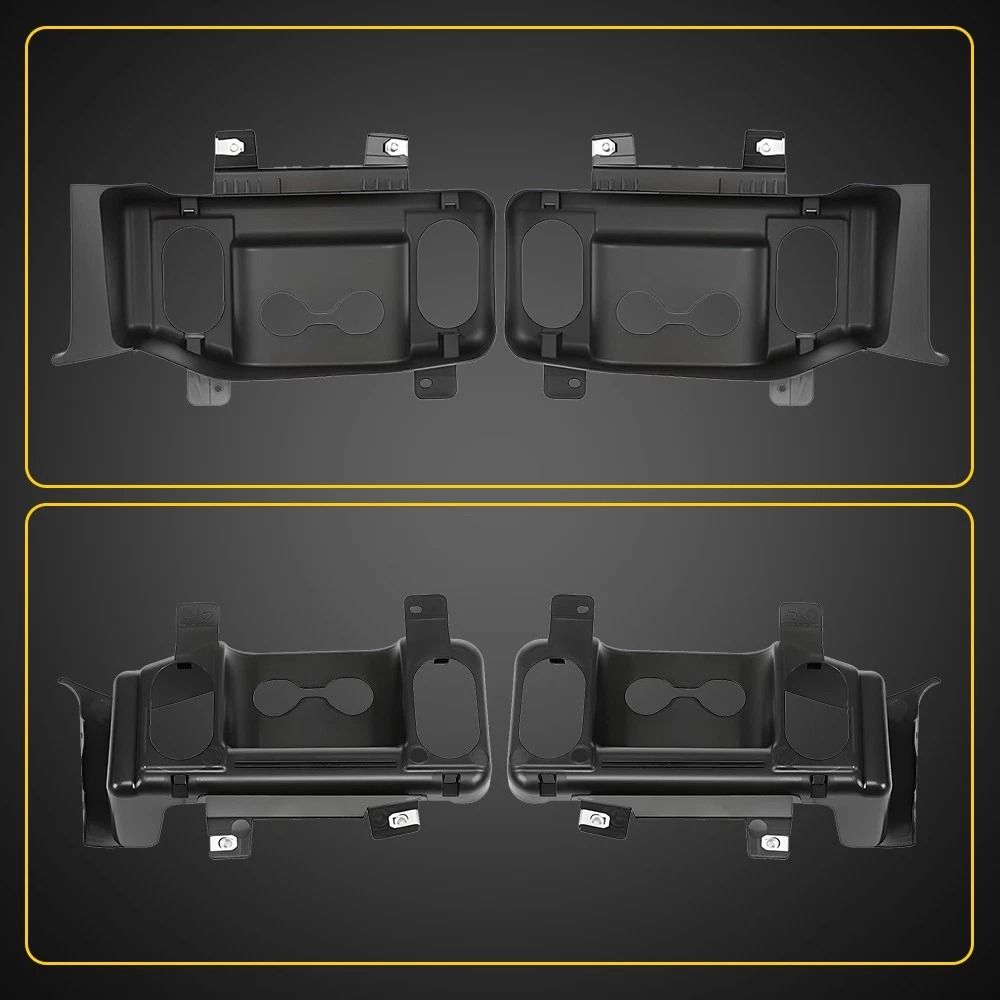 Front Bumper Tow Hook Trim Cover Panel Set Left And Right Replacement 1