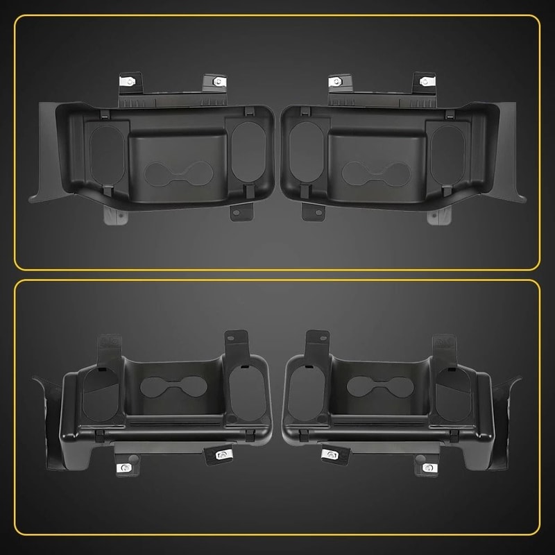 Front Bumper Tow Hook Trim Cover Panel Set Left And Right Replacement 1