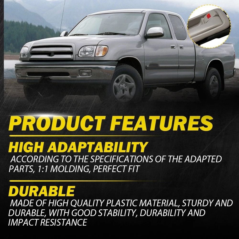 Toyota Tundra Inside Door Handle Bezels Front LH RH Side Durable Beige ABS Fitment Parts 6