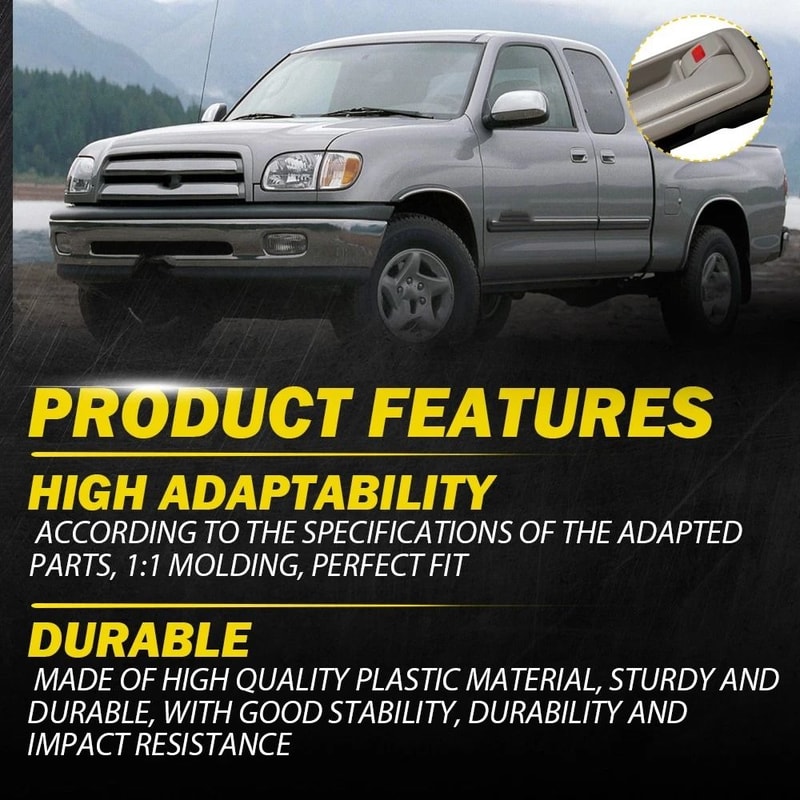 Toyota Tundra Inside Door Handle Bezels Front LH RH Side Durable Beige ABS Fitment Parts 6