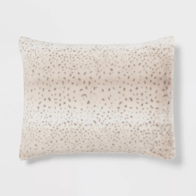 King Leopard Faux Fur Comforter Set Luxe Faux Fur Bedding Threshold Comforter And Shams Set Soft Po 2