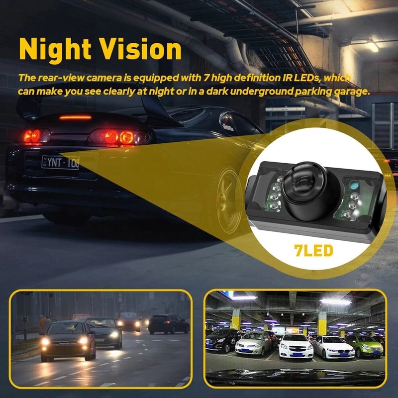Car Reverse Backup Waterproof Parking Camera Night Vision Wide Rear View For Easy Reversing 9