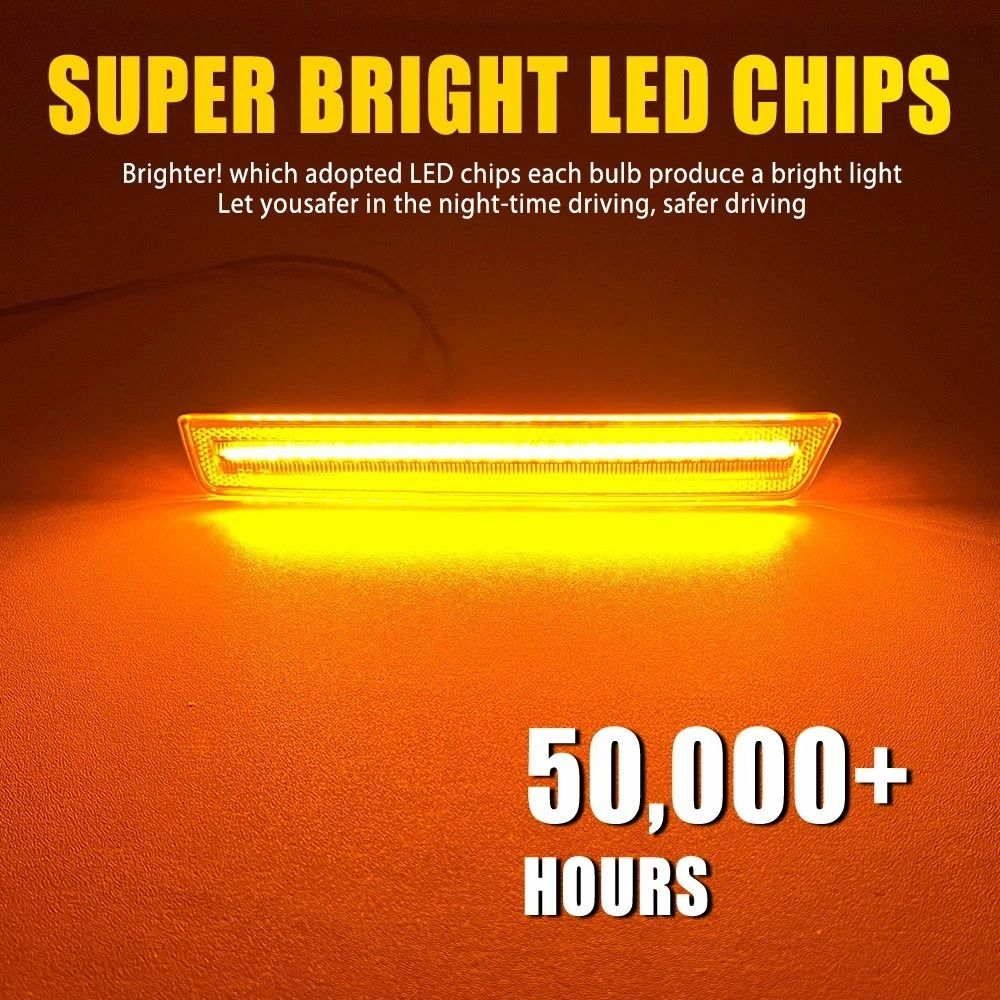 Front Side Marker Corner Light Lamp Set Waterproof With Bulb High Brightness LED EnergySaving 3