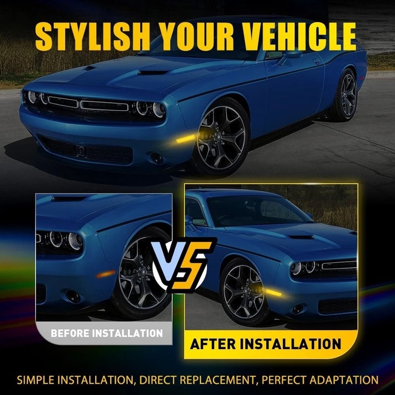 Front Side Marker Corner Light Lamp Set Waterproof With Bulb High Brightness LED EnergySaving 4