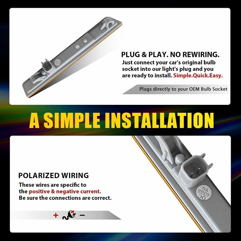 Front Side Marker Corner Light Lamp Set Waterproof With Bulb High Brightness LED EnergySaving 7