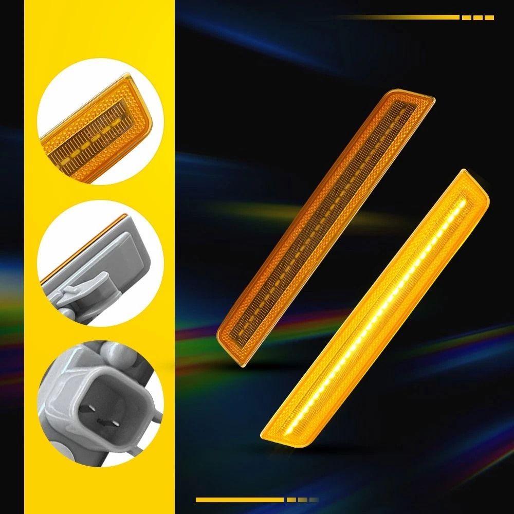 Front Side Marker Corner Light Lamp Set Waterproof With Bulb High Brightness LED EnergySaving 9