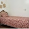 Copper/Light Pink Floral Full/Queen Printed Easy Care Duvet Cover and Sham Set, Sateen Fabric, Button Closure