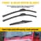 Windshield Wiper Blades Set Quiet Clean SmearFree Wiping HighStrength Spring For Strong Pressure W 1
