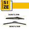 Windshield Wiper Blades Set Quiet Clean SmearFree Wiping HighStrength Spring For Strong Pressure W 2