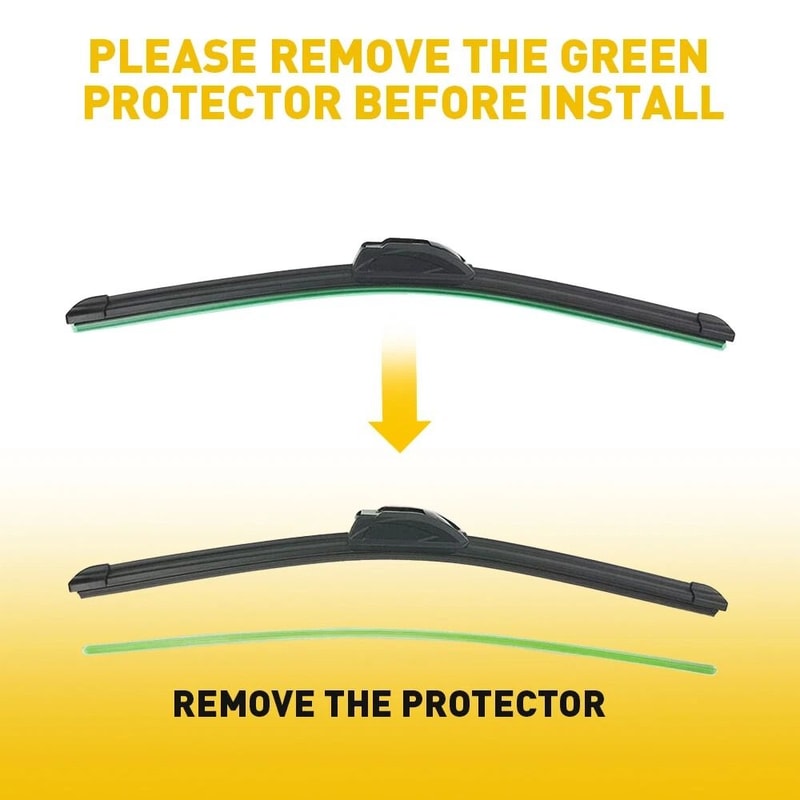 Windshield Wiper Blades Set Quiet Clean SmearFree Wiping HighStrength Spring For Strong Pressure W 5