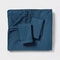 Threshold FullQueen Washed Cotton Sateen Duvet Cover And Sham Set Indigo Soft Cotton Comfort Zipper 4
