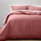 Linen Duvet Sham Set FullQueen Size Rose Soft Lightweight Zipper Closure Easy Care 0