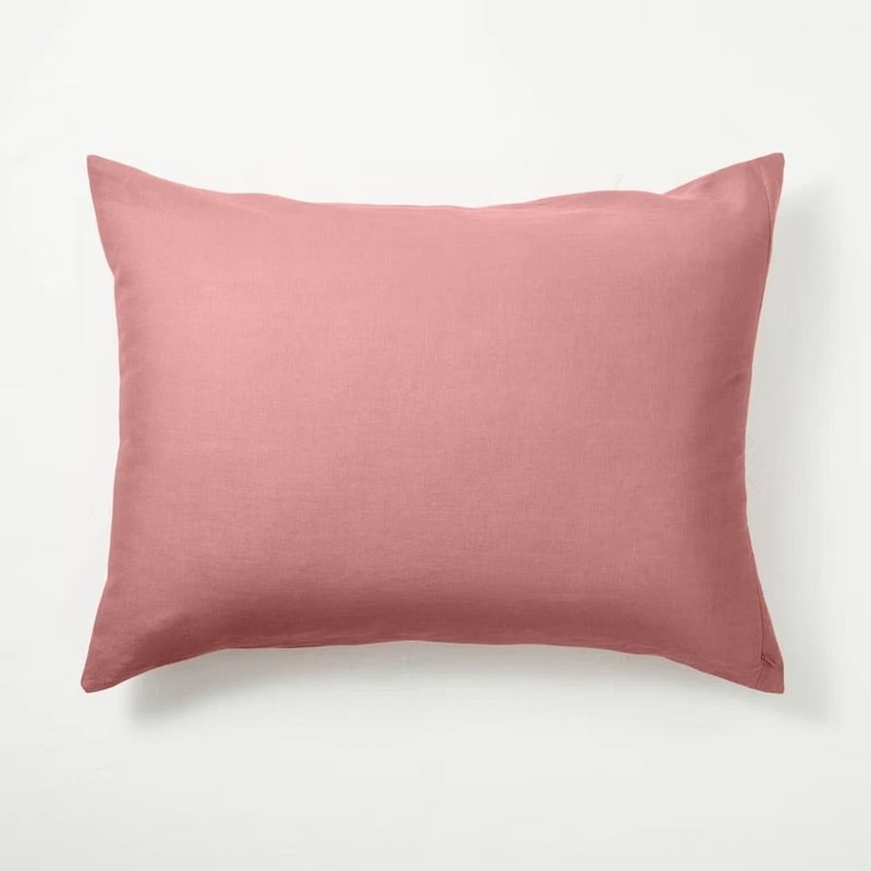 Linen Duvet Sham Set FullQueen Size Rose Soft Lightweight Zipper Closure Easy Care 2