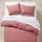 Linen Duvet Sham Set FullQueen Size Rose Soft Lightweight Zipper Closure Easy Care 5