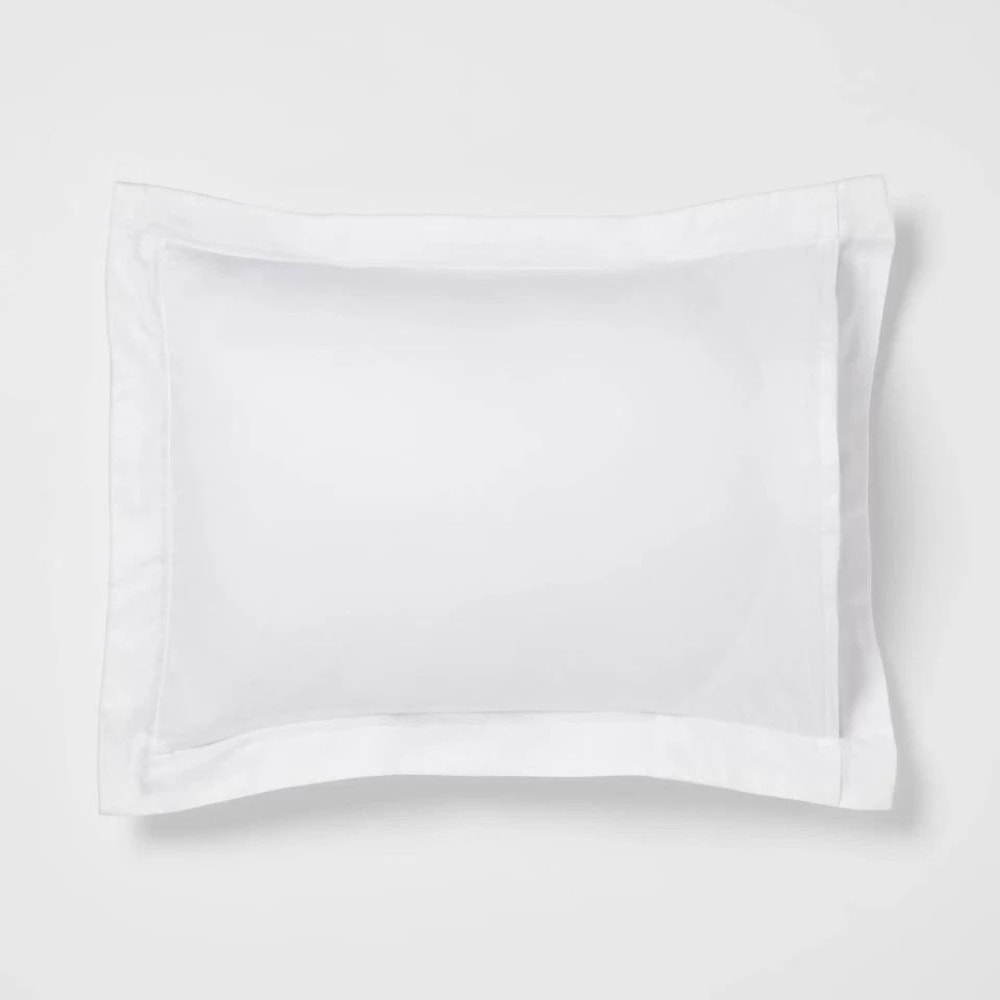 White Luxe Hotel Border Duvet Cover And Sham Set FullQueen 3pc Cotton Sateen Button Closure Embroid
