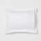 White Luxe Hotel Border Duvet Cover And Sham Set FullQueen 3pc Cotton Sateen Button Closure Embroid