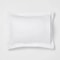 White Luxe Hotel Border Duvet Cover And Sham Set FullQueen 3pc Cotton Sateen Button Closure Embroid