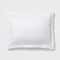 White Luxe Hotel Border Duvet Cover And Sham Set FullQueen 3pc Cotton Sateen Button Closure Embroid