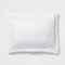 White Luxe Hotel Border Duvet Cover And Sham Set FullQueen 3pc Cotton Sateen Button Closure Embroid