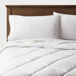 full/queen cool touch down alternative duvet insert, threshold cooling, soft polyester fiber, ideal for cozy bedrooms