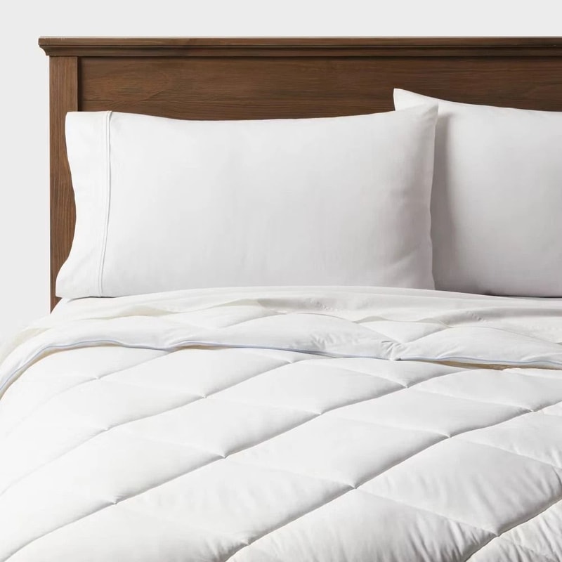 FullQueen Cool Touch Down Alternative Duvet Insert Threshold Cooling Soft Polyester Fiber Ideal For 0