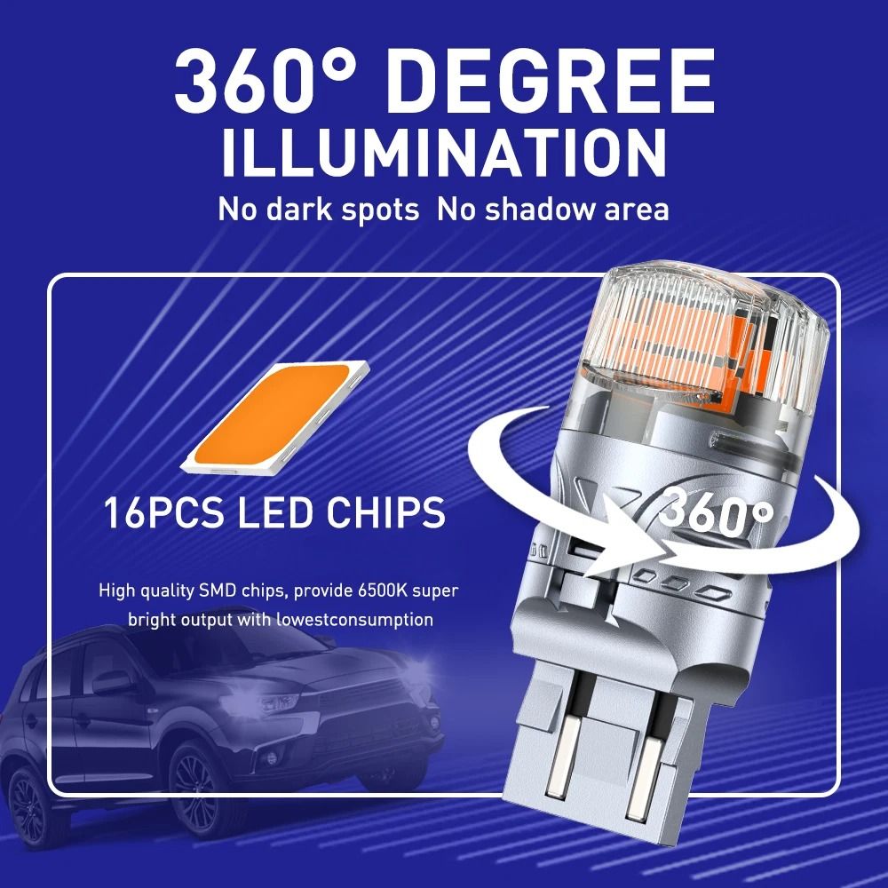 Front Turn LED Blinker Signal Light Anti Hyper Flash Bulb Crisp Brightness LongLasting And Energy 4