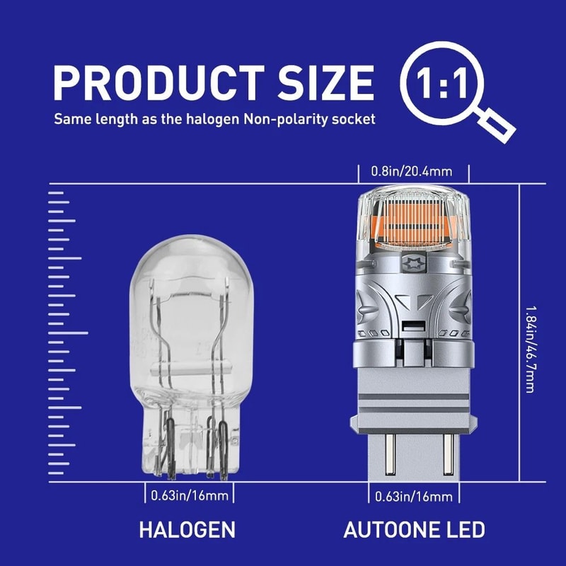 Front Turn LED Blinker Signal Light Anti Hyper Flash Bulb Crisp Brightness LongLasting And Energy 7