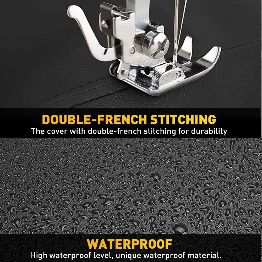 Stone Black Leather Center Console Lid Armrest Cover Microfiber Leather Waterproof Durable 3