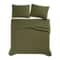 King Oversized Percale Quilt Set Olive Green Luxurious Cotton Quilt Premium Bedding Set For King Be 3
