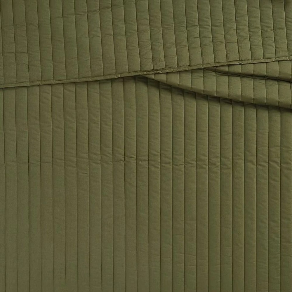 King Oversized Percale Quilt Set Olive Green Luxurious Cotton Quilt Premium Bedding Set For King Be 6