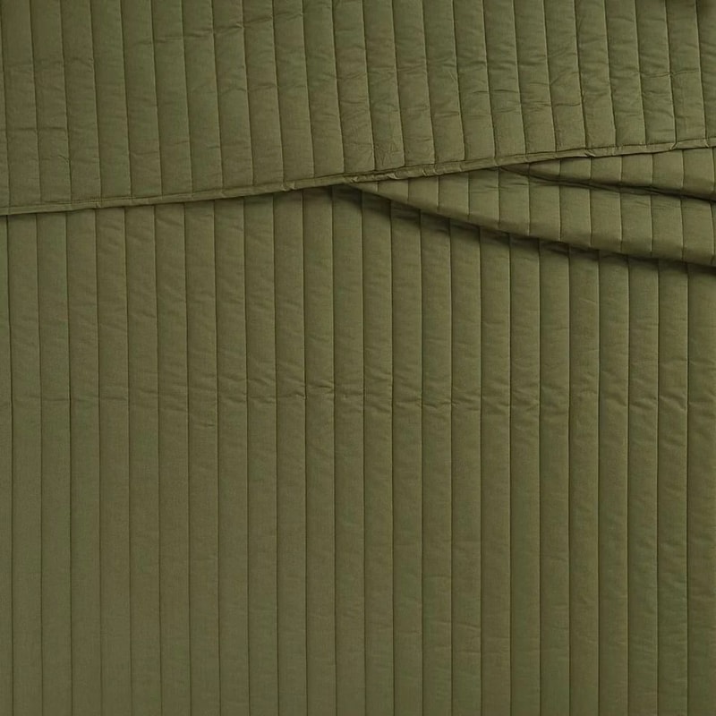 King Oversized Percale Quilt Set Olive Green Luxurious Cotton Quilt Premium Bedding Set For King Be 6