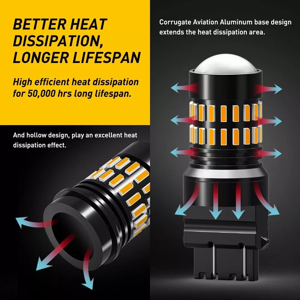 LED Turn Signal Bulbs AntiHyper Flash 360 Lighting 1