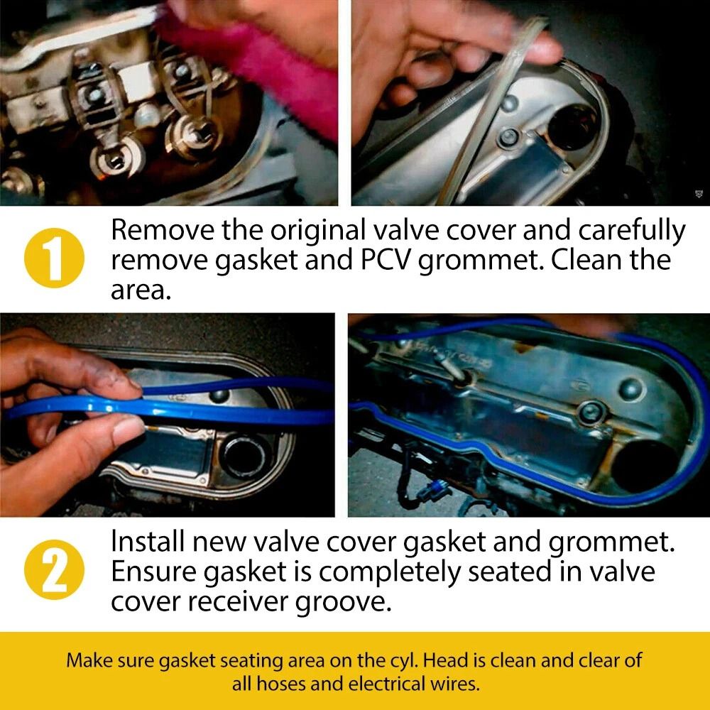 For GM Engine Valve Cover Gasket Rubber Replacement Superior Sealing Fits 6