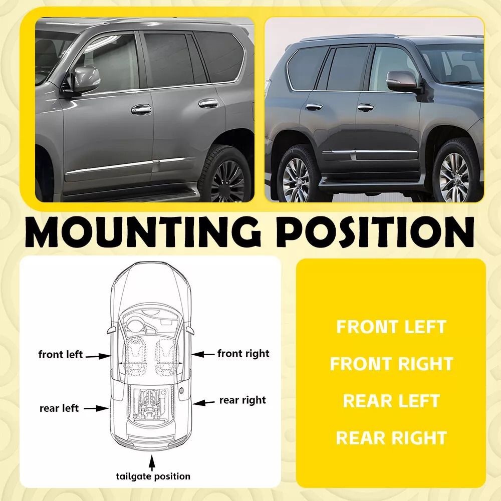 Black And Chrome Outside Door Handle Set Durable Direct Replacement 2