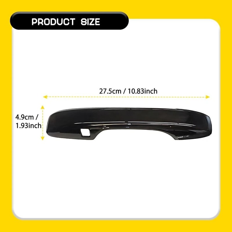 Stylish Car Door Handle Covers Durable Glossy Black Finish W Front Smartkey For Easy Installation A 1