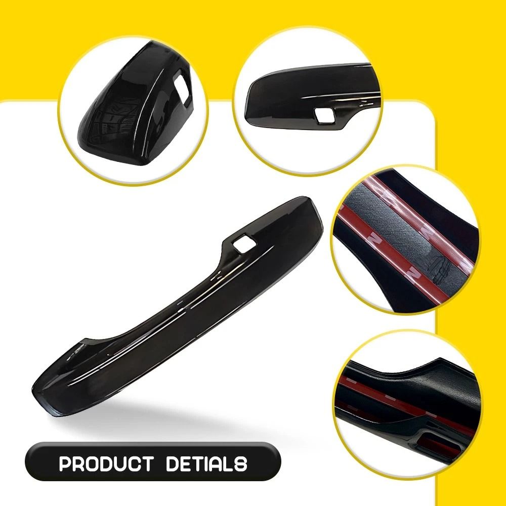 Stylish Car Door Handle Covers Durable Glossy Black Finish W Front Smartkey For Easy Installation A 7