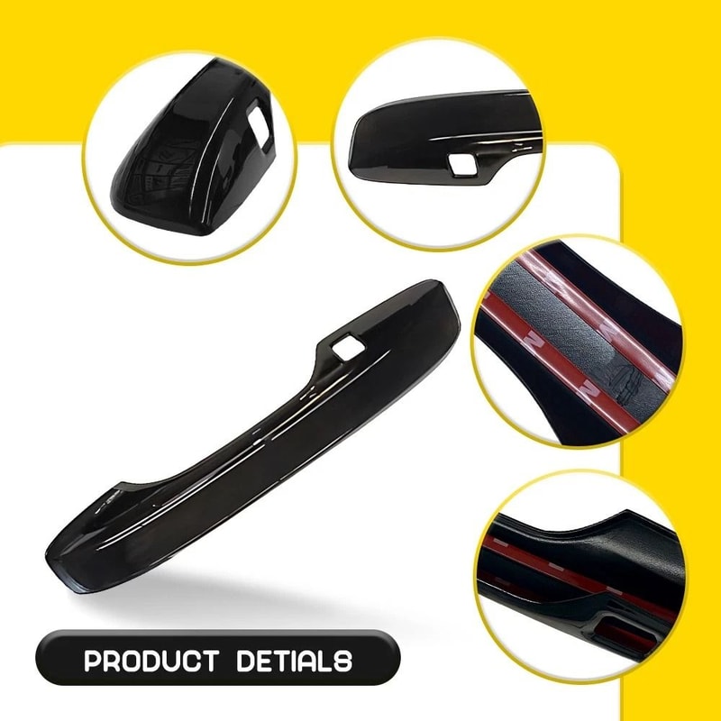 Stylish Car Door Handle Covers Durable Glossy Black Finish W Front Smartkey For Easy Installation A 7