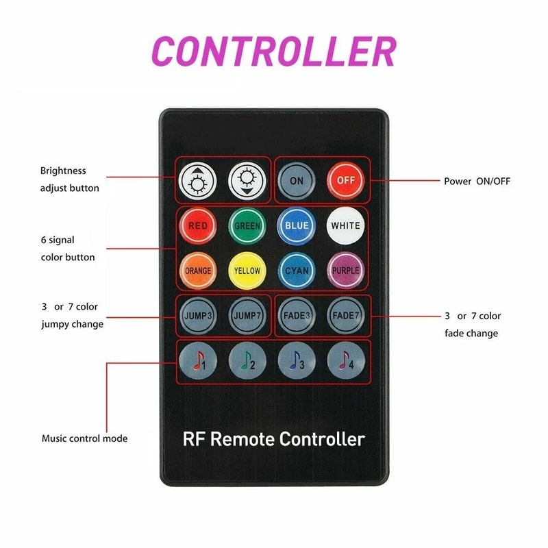 LED Under Car Glow System RGB Neon Tube Kit Underglow Underbody Lights MultiColor Music Sync Lighti 4