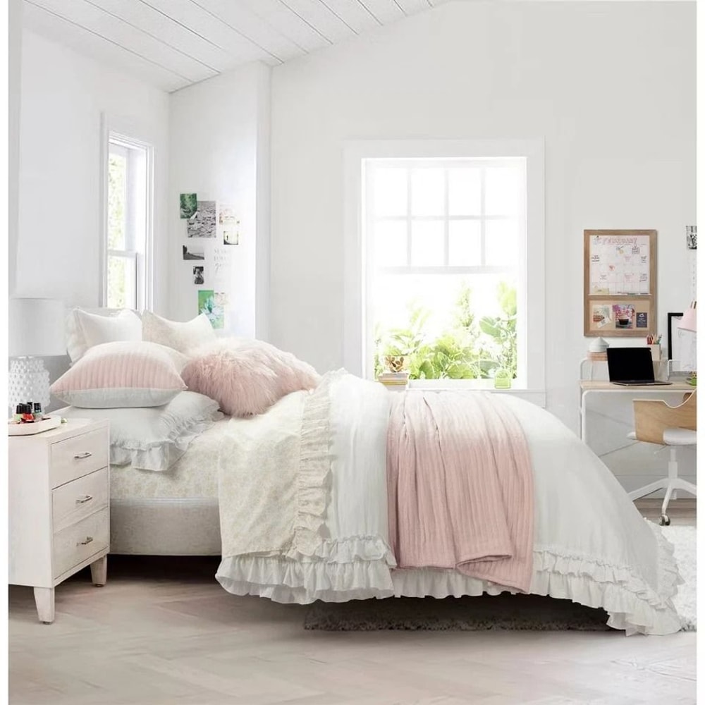 FullQueen Channel Stitch Heathered Quilt Soft Quilted Bedding By Hearth Hand With Magnolia 4
