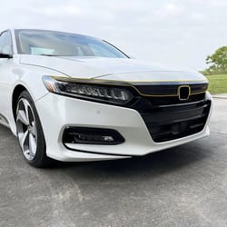 blackout overlay front grill trim, chrome delete for custom car styling, durable gloss black vinyl, perfect fit