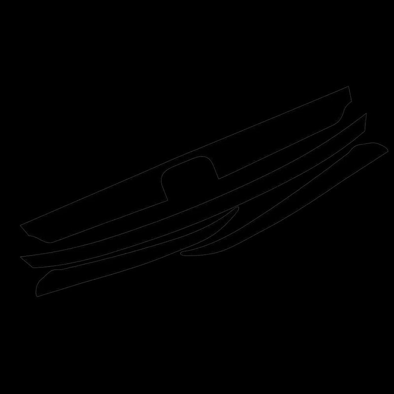 Blackout Overlay Front Grill Trim Chrome Delete For Custom Car Styling Durable Gloss Black Vinyl Pe 3