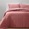 Rose Heavyweight Comforter Set Solid Down Alternative FullQueen Soft Linen Blend MachineWashable 1